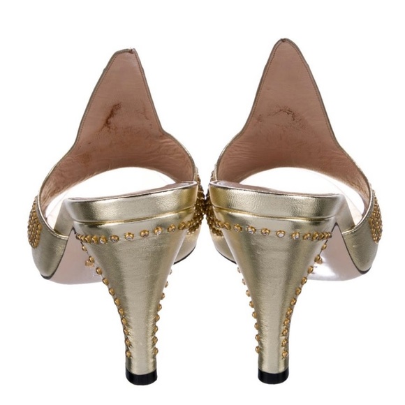 Gucci Gorgeous Gold Women's Heels 7.5 EUC - Picture 4 of 6